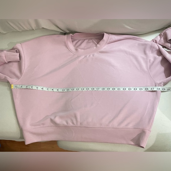 Lululemon Softstreme Perfectly Oversized Cropped Crewneck Pink Size 14 - Picture 7 of 11